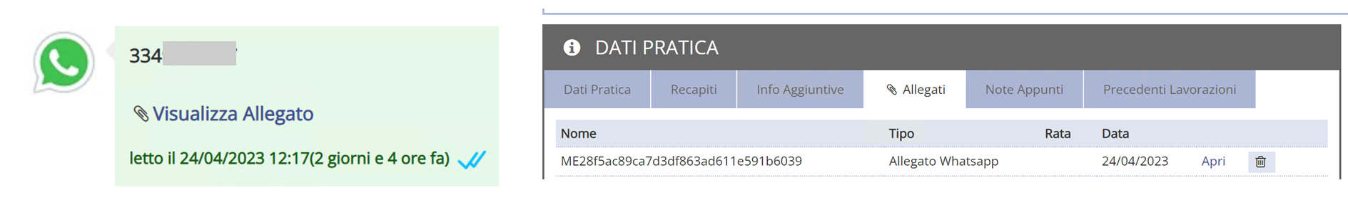 Allegati WhatsApp